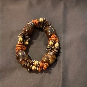 Elegant Beaded Bracelet with Earthy Tones